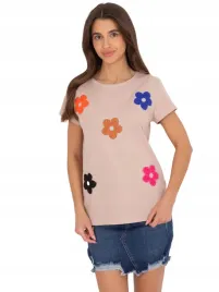 koszulka-z-aplikacja-damska-t-shirt-bawelniany