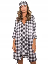 komplet-koszulka-nocna-szlafrok-opaska-w-kratke