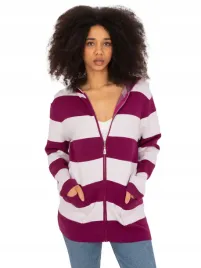 sweter-rozpinany-damski-z-kapturem-w-paski