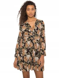 sukienka-damska-w-kwity-falbana-kopertowy-dekolt