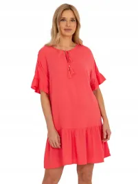 rozkloszowana-sukienka-damska-z-wiazanym-dekoltem