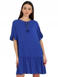 rozkloszowana-sukienka-damska-z-wiazanym-dekoltem