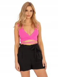 spodenki-damskie-szorty-casualowe-z-paskiem