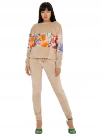 dres-welurowy-damski-komplet-spodnie-bluza-m