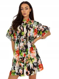 sukienka-damska-na-guziki-z-falbankami-w-print