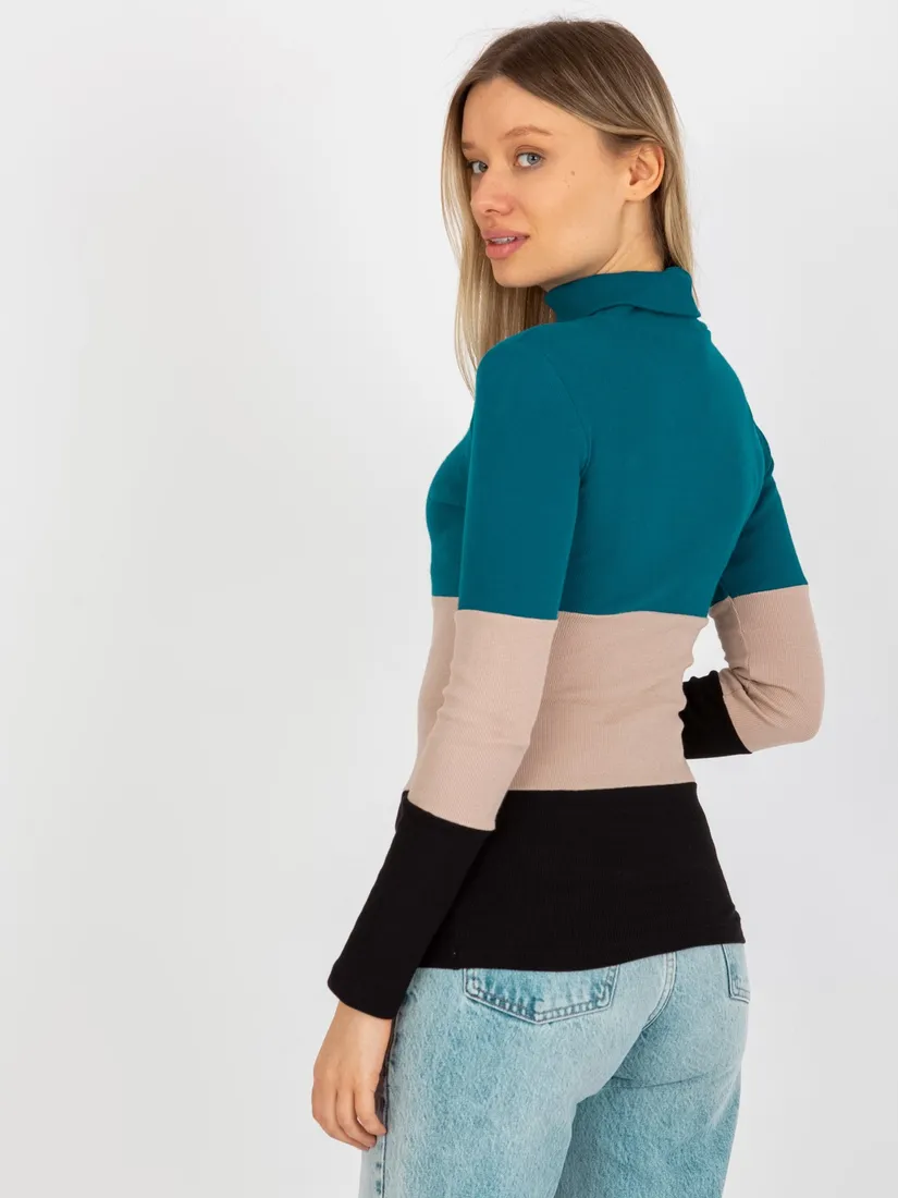 bluzka-damska-basic-z-golfem-w-prazek