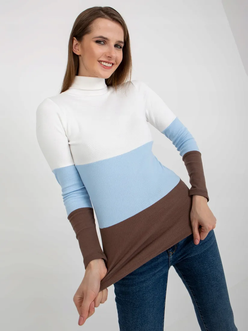 bluzka-damska-basic-z-golfem-w-prazek