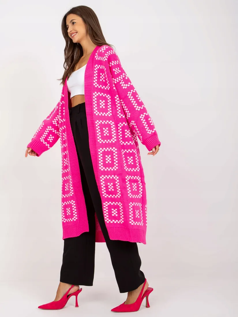 sweter-kardigan-damski-oversize-we-wzory-stan-nowy