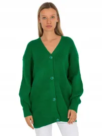 sweter-damski-rozpinany-oversize-ozdobne-guziki