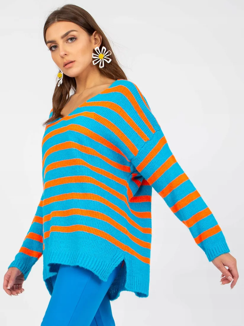 sweter-oversize-damski-w-paski-luzny-stan-nowy