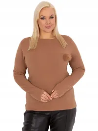 casualowy-dzianinowy-sweter-damski-plus-size-z-ozdobnym-pomponem