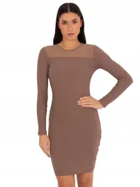 dopasowana-sukienka-damska-gladka-prazkowana-wygodna