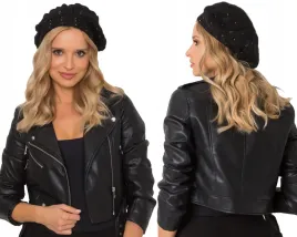 czapka-damska-beret-z-aplikacja-na-zime-zimowa