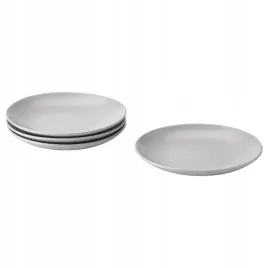 zestaw-talerz-plaski-20-cm-matowy-jasnoszary-4-szt-ikea-fargklar-komplet