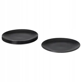 talerz-plaski-plytki-obiadowy-ciemnoszary-matowy-26-cm-4-szt-ikea-fargklar