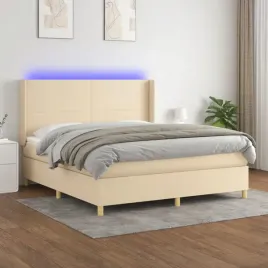 vidaxl-lozko-kontynentalne-z-materacem-kremowe-180x200-cm-tkanina