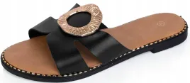8824-czarne-skorzane-eleganckie-klapki-damskie-ozdoba-41