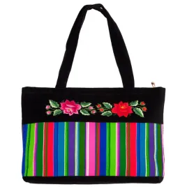 torebka-haftowana-na-ramie-pasiak-z-roza-czerwona-i-rozowa