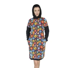 sukienka-folk-lowicka-z-kapturem-kolorowy-przod