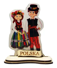 drewniana-para-lowicka-na-podstawce