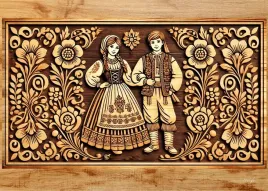 obrazek-papierowy-folk-stylizowany-para-folk