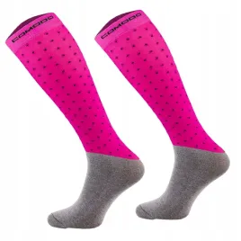 skarpetki-jezdzieckie-mondo-calza-dots-microfibre-rozowe-m-39-42