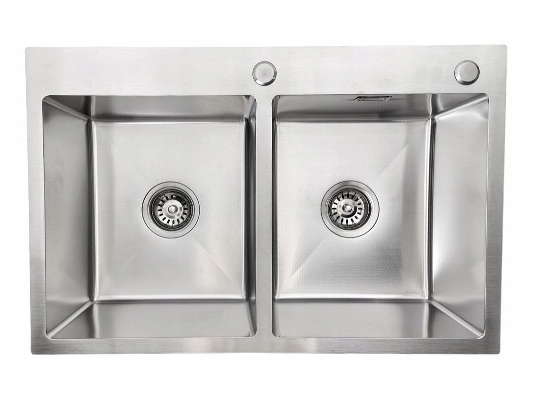 その他 Usako Zlewozmywak stalowy dwukomorowy 7549 inox plaster miodu