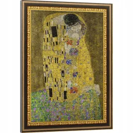 puzzlorama-500-pocalunek-gustav-klimt-trefl-puzzle-w-ramce-ukladanka