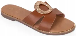 8823-camel-skorzane-eleganckie-klapki-damskie-ozdoba-36
