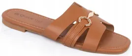 8821-camel-skorzane-eleganckie-klapki-damskie-ozdoba-39
