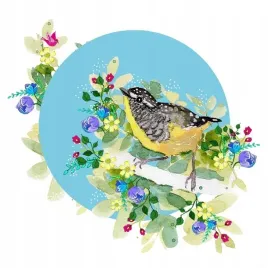 karnet-swarovski-kwadrat-cl2007-zolty-ptaszek