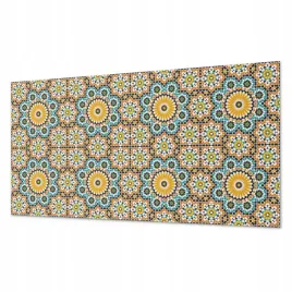 winylowy-panel-z-grafika-do-lazienki-wzor-mozaikowy-z-kwiatami-100x50-cm