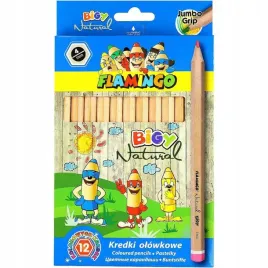 kredki-olowkowe-jumbo-bigy-natural-12-kolorow