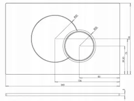 kolo-94150004-przycisk-splukujacy-eclipse-2-junior-240-x-150-x-6-mm