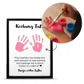 prezent-dla-taty-na-dzien-ojca-plakat-w-ramie-odcisnij-rece-30x40-dedykacja