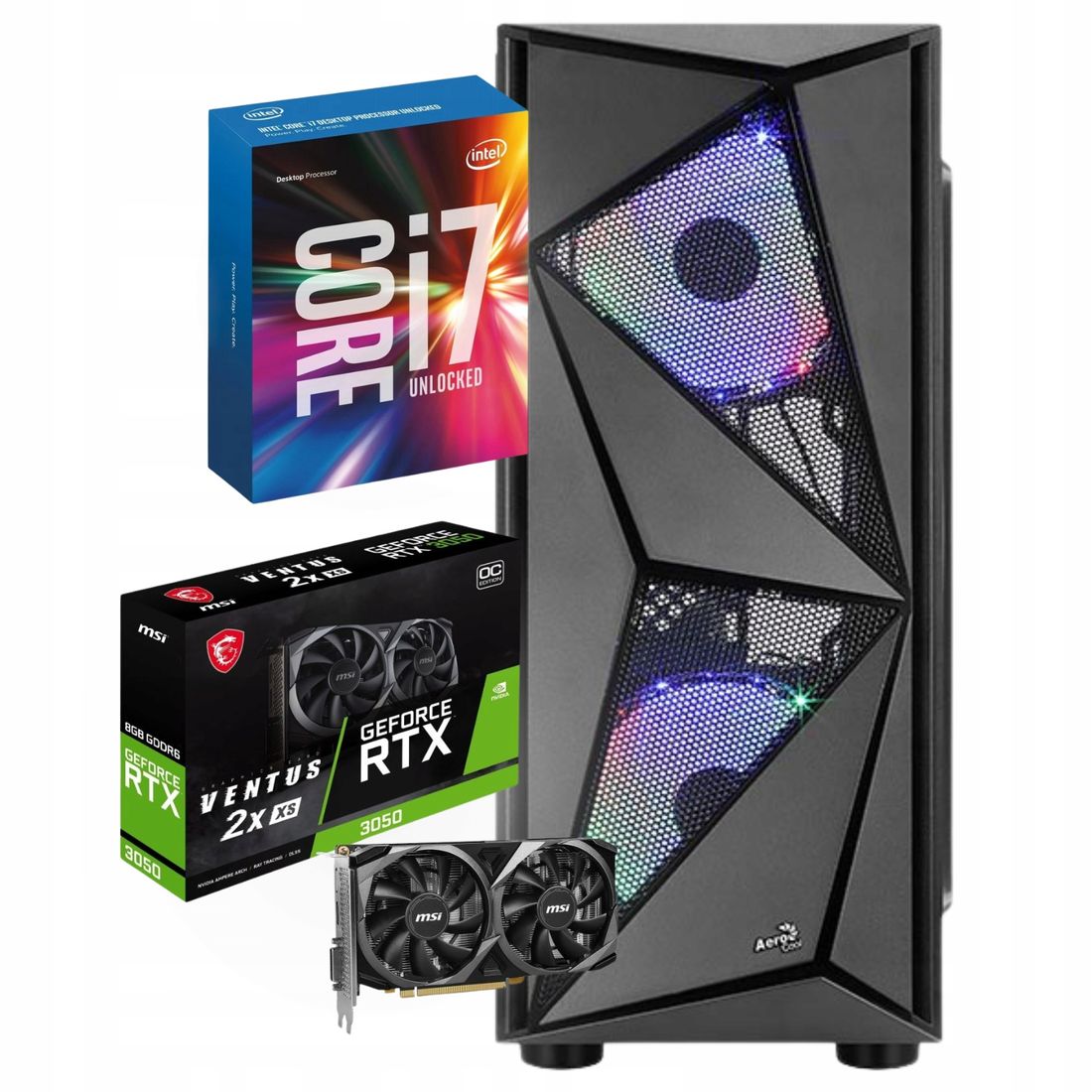 Komputer Gamingowy i7 3,9GHz | NVIDIA RTX3050 6GB | 16GB