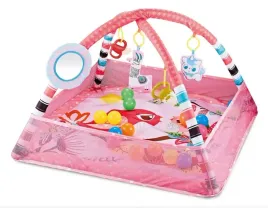 mata-edukacyjna-2w1-suchy-basen-pilki-dla-niemowlat-rozowa