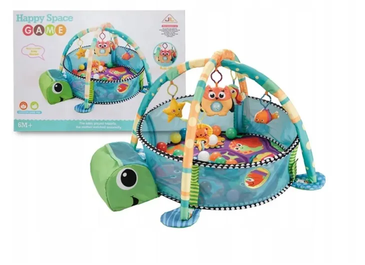 mata-edukacyjna-2w1-suchy-basen-pilki-dla-niemowlat-zolw-marka-tobbi-toys