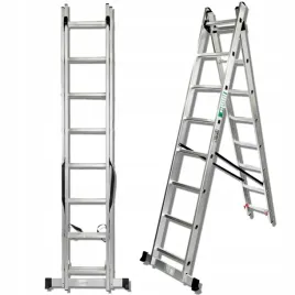 forcekraft-drabina-dwustronna-laczona-aluminiowa-2x8-stopni-wielofunkcyjna