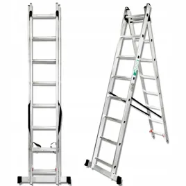 forcekraft-drabina-dwustronna-laczona-aluminiowa-2x12-stopni-wielofunkcyjna