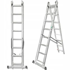 forcekraft-drabina-dwustronna-laczona-aluminiowa-2x13-stopni-wielofunkcyjna