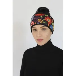 opaska-na-glowe-ocieplana-folk-lowicki-czarna