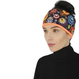 opaska-na-glowe-ocieplana-folk-lowicki-czarna-i-pomaranczowa