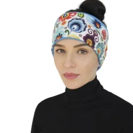 opaska-na-glowe-ocieplana-folk-lowicki-biala-i-niebieska