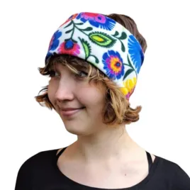 opaska-na-glowe-ocieplana-folk-lowicki-biala