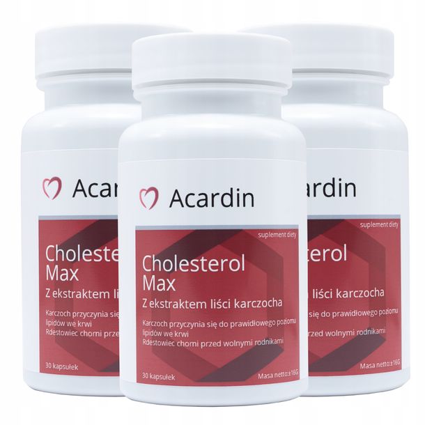 ﻿3x A-CARDIN - SUPLEMENT DIETY CHOLESTEROL KREW KAPSUŁKI-Zdjęcie-0