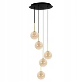 lampa-wiszaca-galaxy-k-5561-czarny-zloty-bursztynowy-minimalistyczna