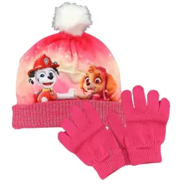 komplet-czapka-rekawiczki-nickelodeon-paw-patrol-zimowy-rozowy