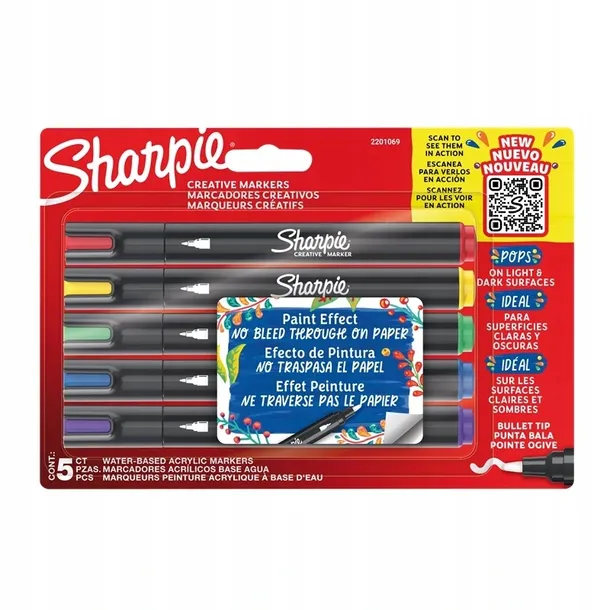 markery-artystyczne-sharpie-5-kolorow-kolor-wielokolorowy