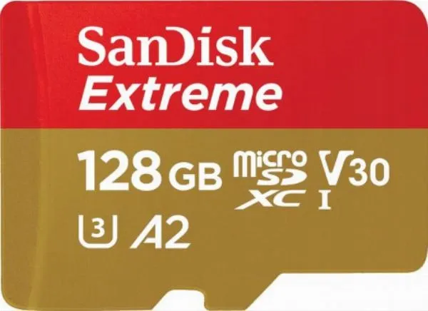 SanDisk microSDXC Extreme 128GB 190/90 MB/s A2 C10 V30 UHS-I U3